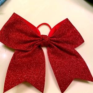Red cheer bow
